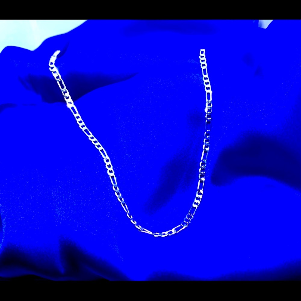 24” 925 Sterling Silver Figaro Chain